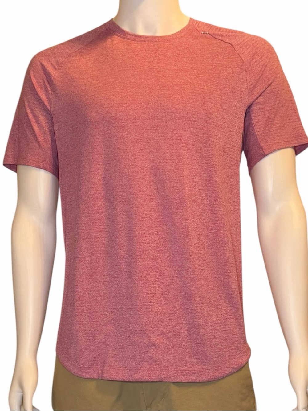 Lululemon Men’s Metal Vent Tech Heathered Pink Training Shirt Size Large